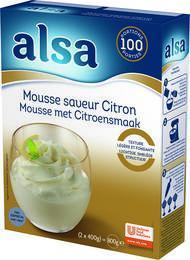 Mousse saveur citron 400 g x 2 100 rations alsa