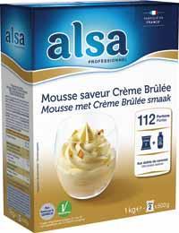 Mousse saveur creme brulee 1 kg 9 l 112 rations alsa