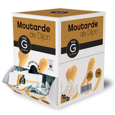 Moutarde de dijon 250 dosettes x 4 g gilbert 1