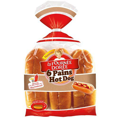 Pain hot dog brioche 6 x 45 g la fournee doree