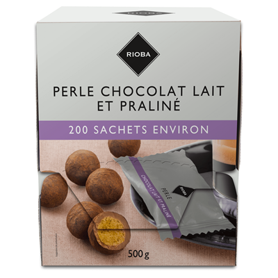 Perles de biscuit 200 pieces environ rioba chocolat au lait et praline 500g