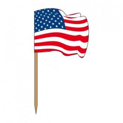 Pique drapeau en bois usa pack de 144 unites