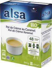 Pot de creme au caramel bio 640g 48 rations alsa