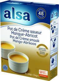 Pot de creme mangue abricot 700 g 48 rations alsa