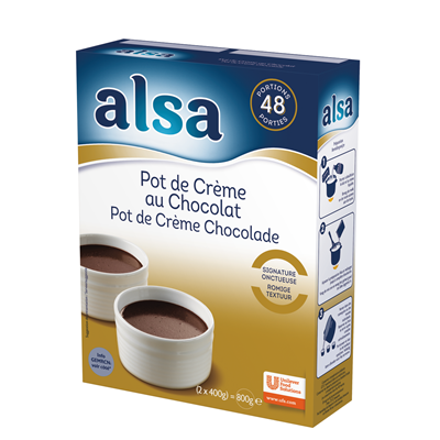 Preparation pot de creme au chocolat 800g alsa