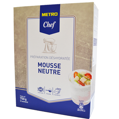 Preparation pour mousse neutre 750 g metro chef