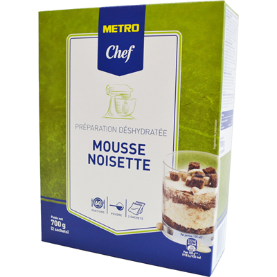 Preparation pour mousse noisette 700 g metro chef