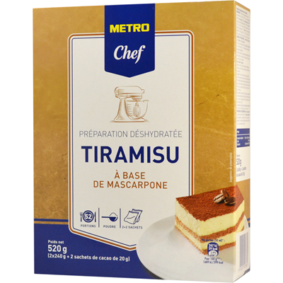 Preparation pour tiramisu 580 g metro chef