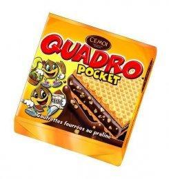 Quadro gaufrette praline 21 g le lot de 80