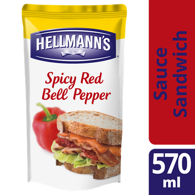 Sauce sandwich poivron rouge et tabasco 570 ml hellmann s