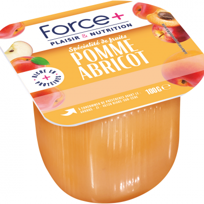 Specialite pomme abricot riche en proteines force 24 x 100g