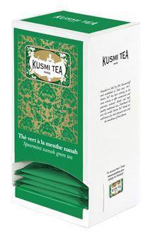 The vert a la menthe bio nanah 25 sachets de 55 g kusmi tea