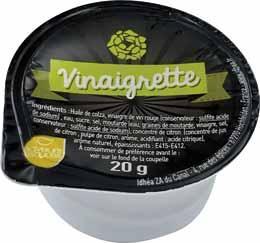 Vinaigrette en coupelle de 20g saveurs et sauces vendu a l unite